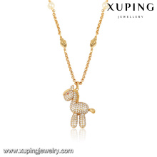 43308 xuping grado superior de la joyería popular moda animal caballo oro collar colgante para regalos de la muchacha